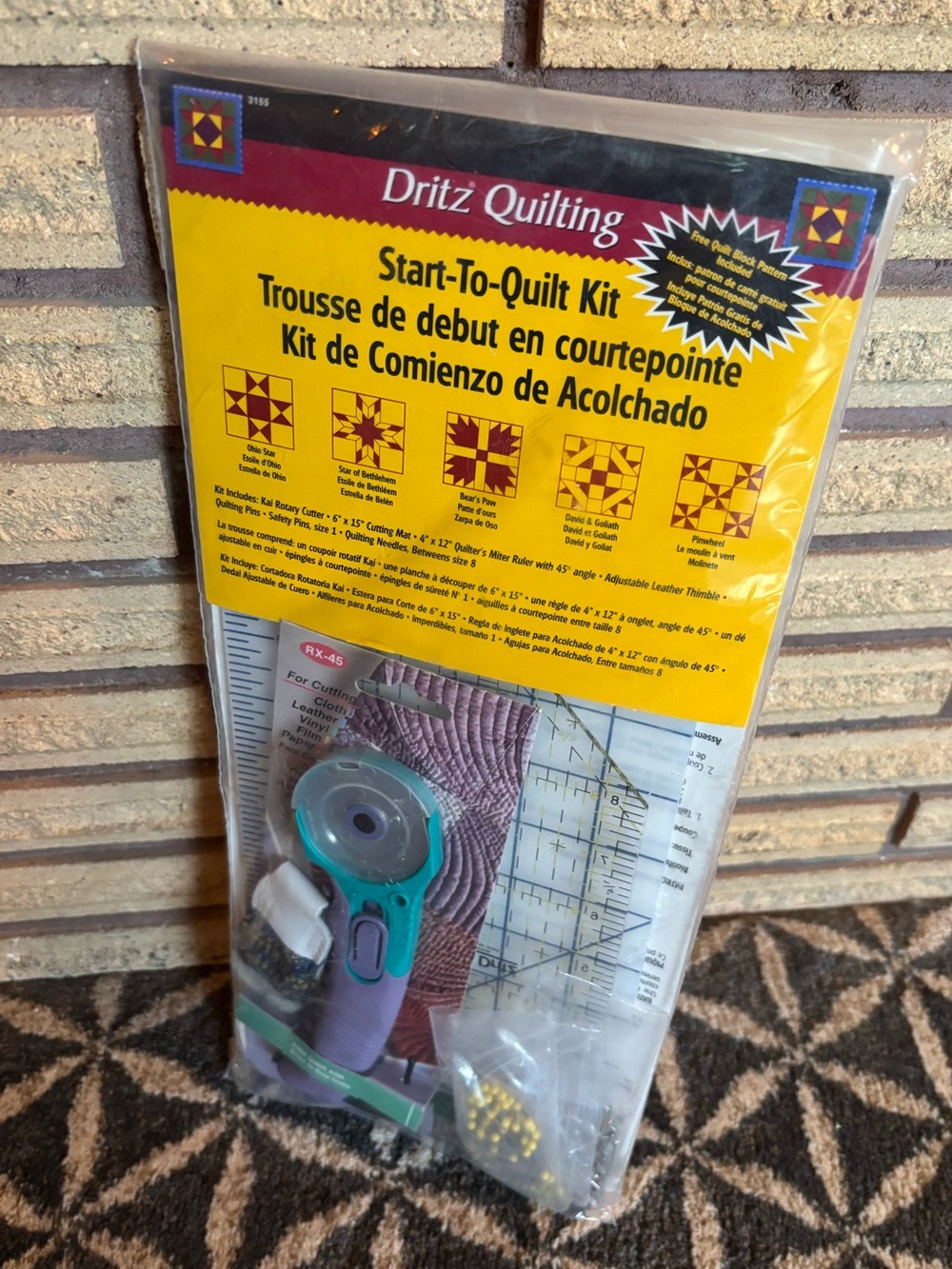 90's Dritz Start-to-Quilt Kit - Quilting Kit - Beginner Quilter - Arts and Craft